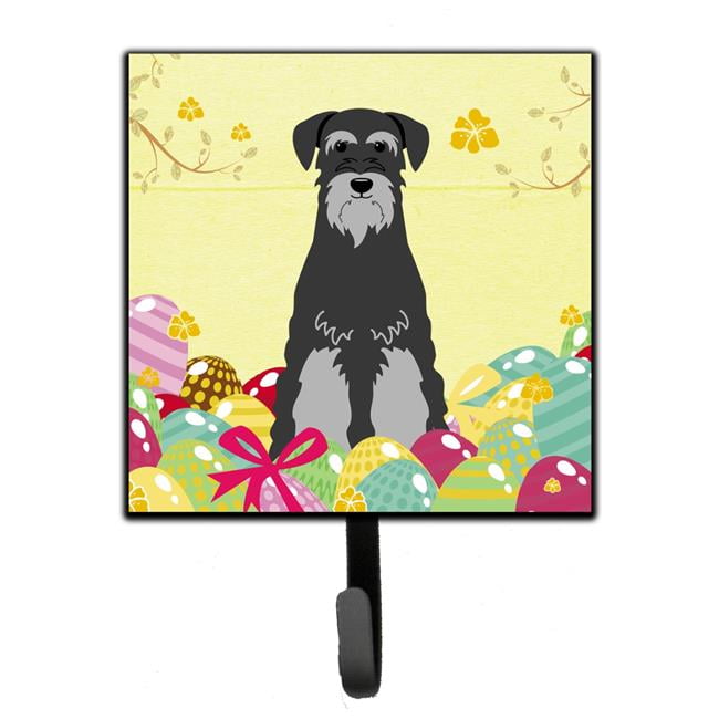 Easter Eggs Standard Schnauzer Black Grey Leash or Key Holder