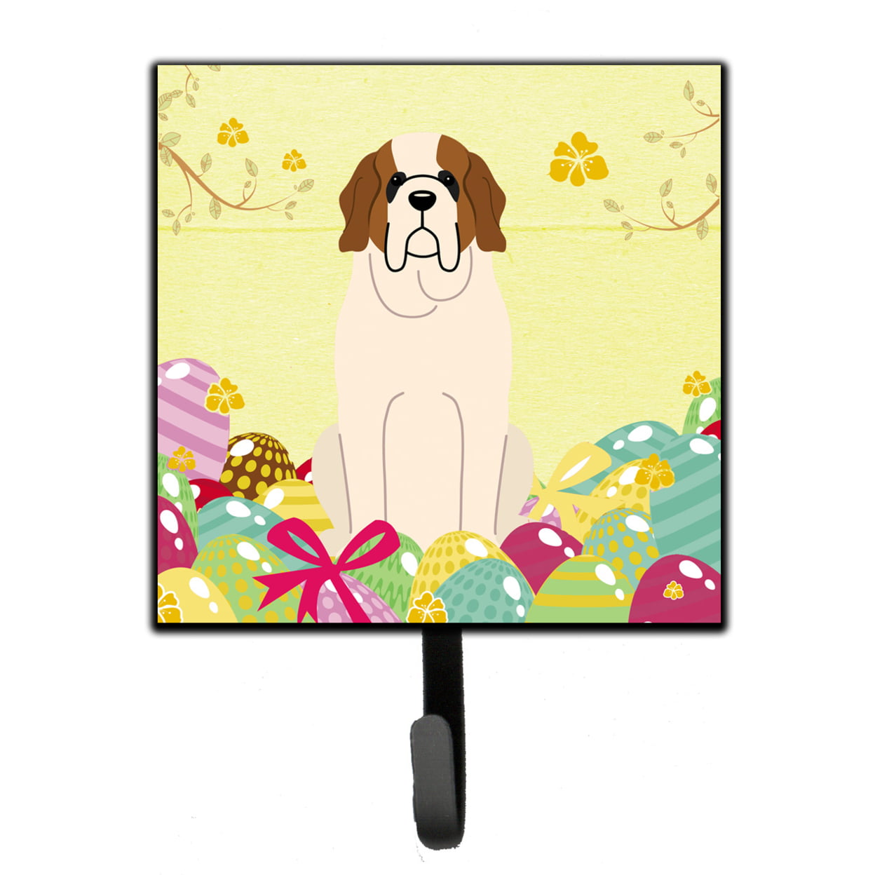 Easter Eggs Saint Bernard Leash or Key Holder