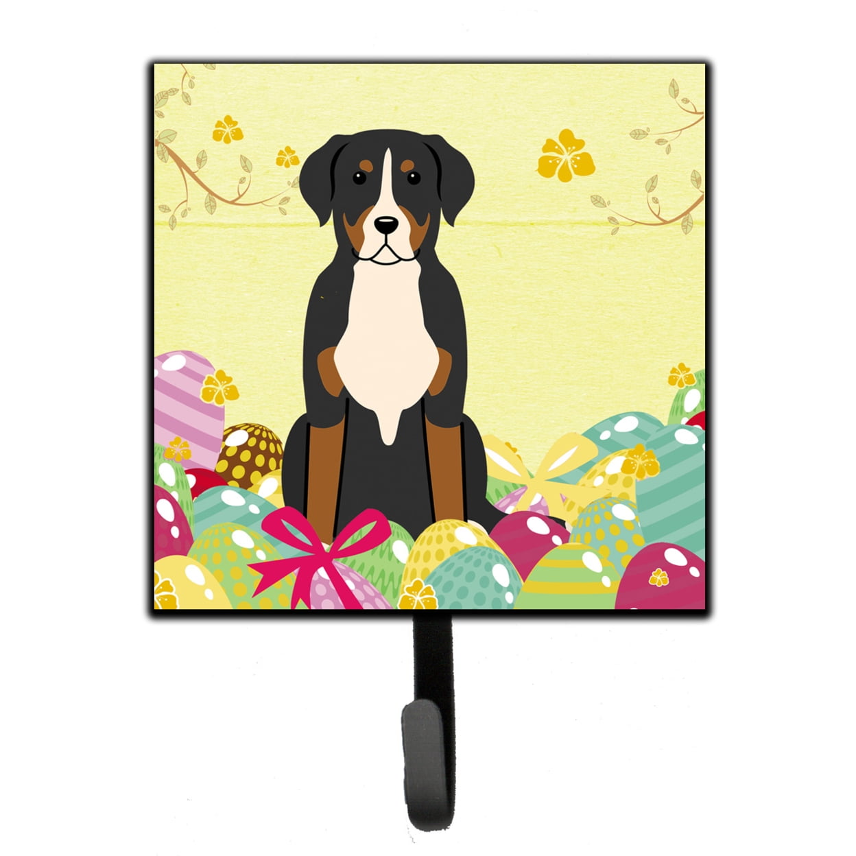 Easter Eggs Greater Swiss Mountain Dog Leash or Key Holder
