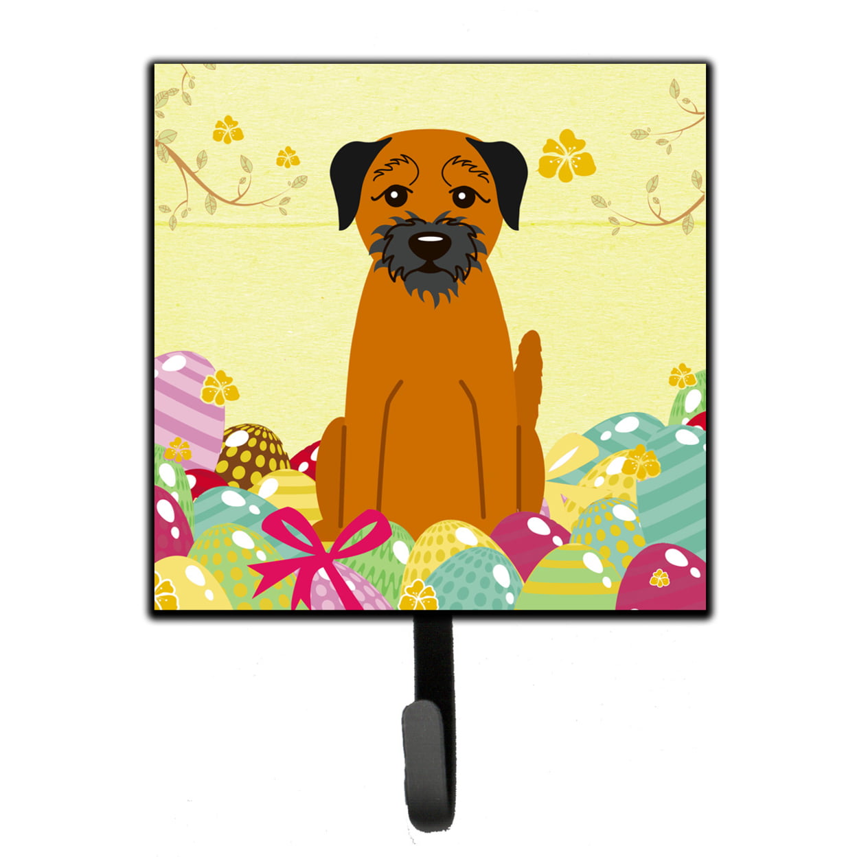 Easter Eggs Border Terrier Leash or Key Holder