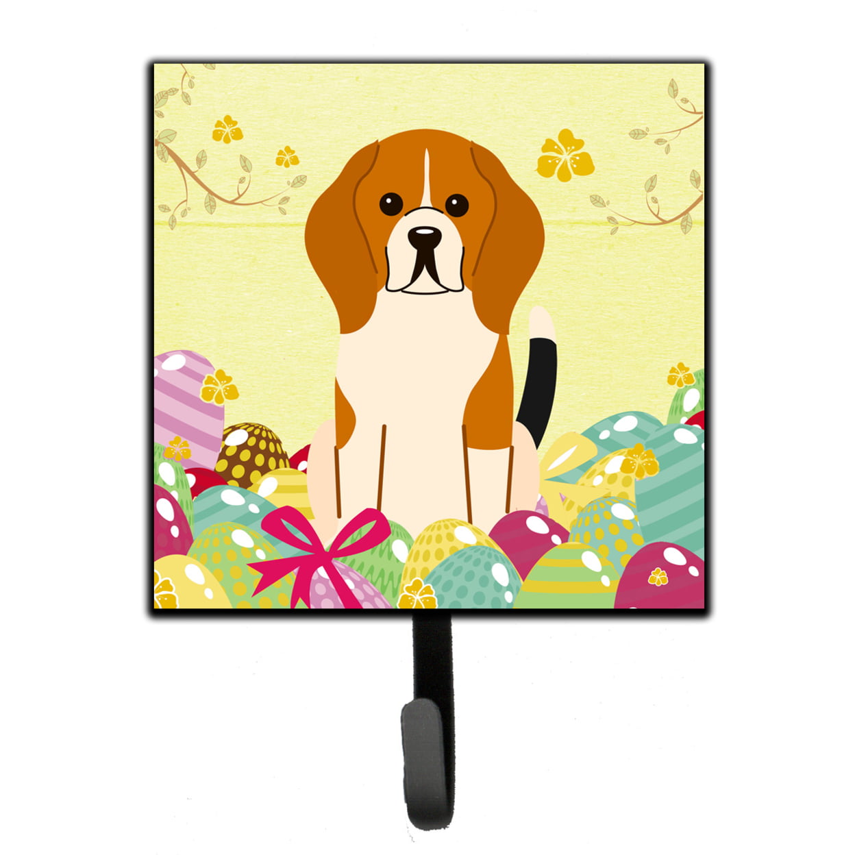 Easter Eggs Beagle Tricolor Leash or Key Holder
