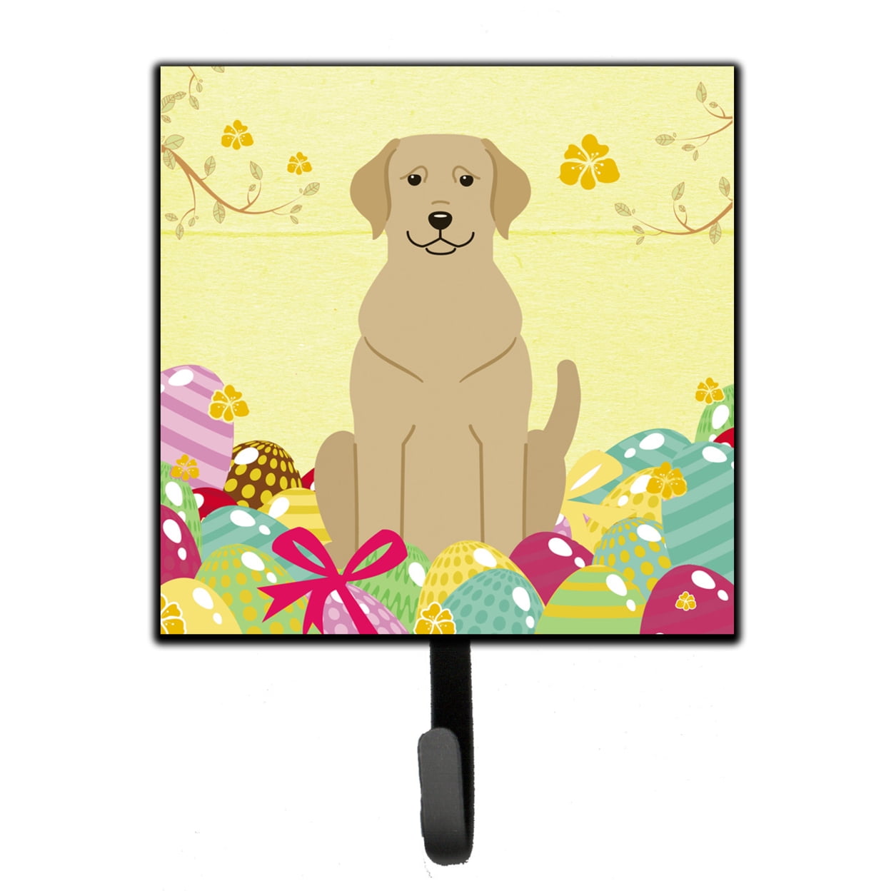 Easter Eggs Yellow Labrador Leash or Key Holder