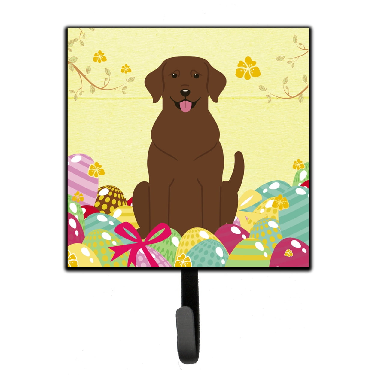 BB6056SH4 Easter Eggs Chocolate Labrador Leash or Key Holder