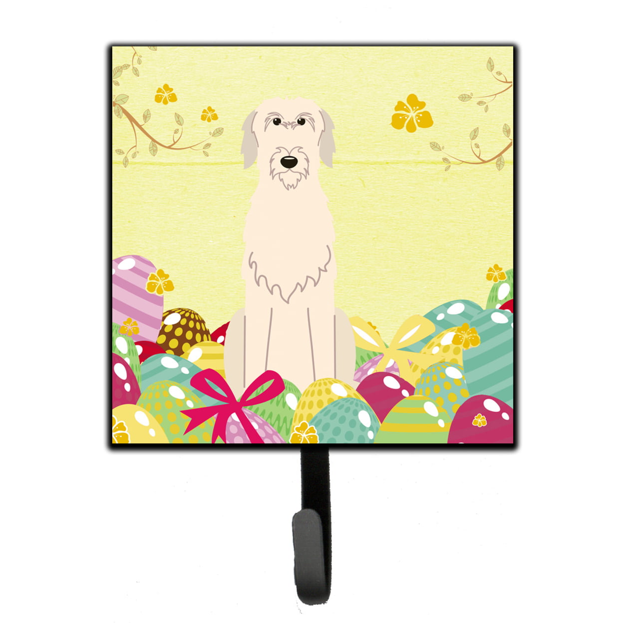 Easter Eggs Irish Wolfhound Leash or Key Holder