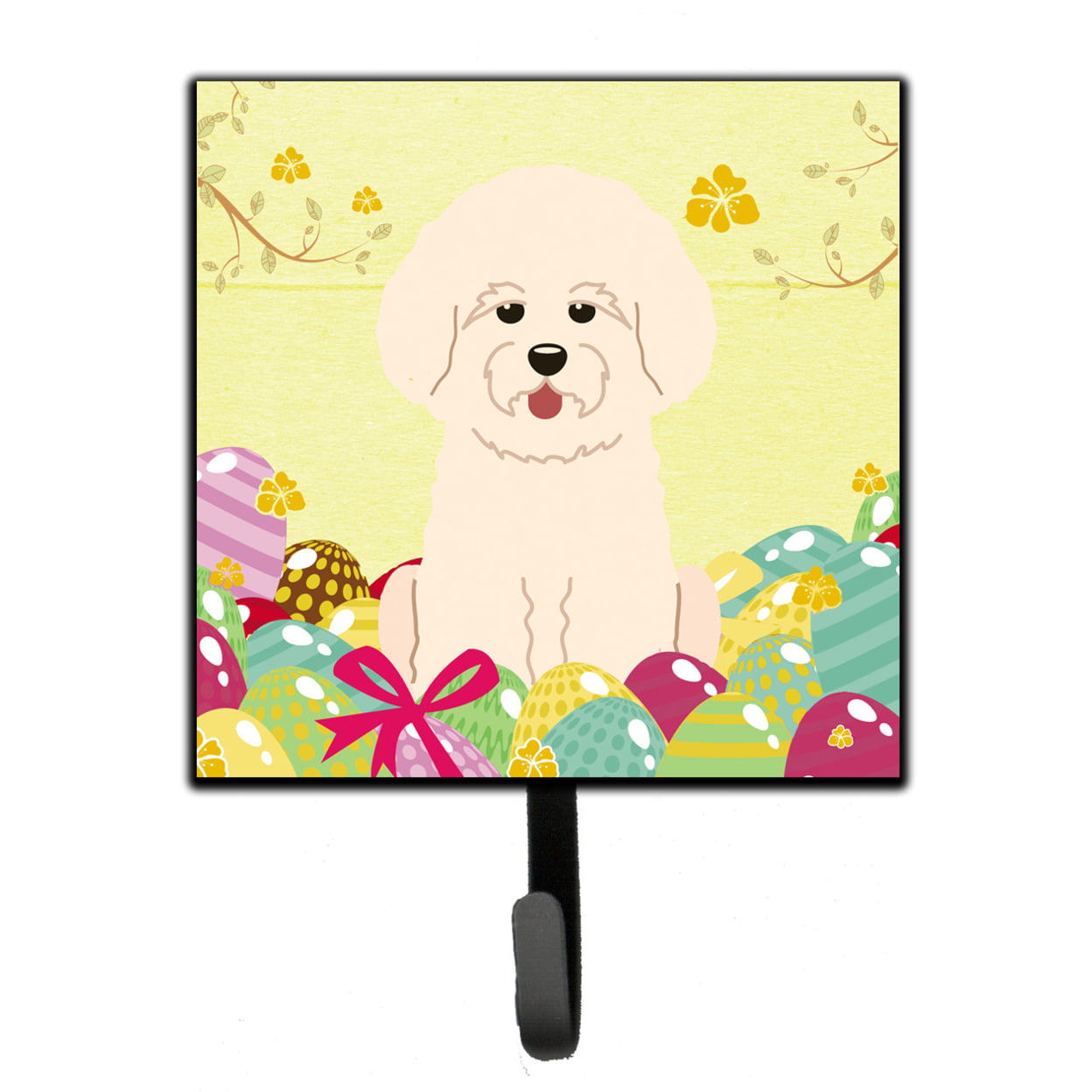 Easter Eggs Bichon Frise Leash or Key Holder