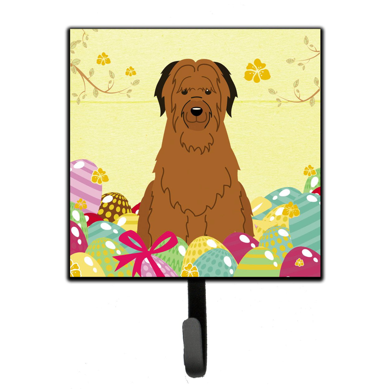 Easter Eggs Briard Brown Leash or Key Holder