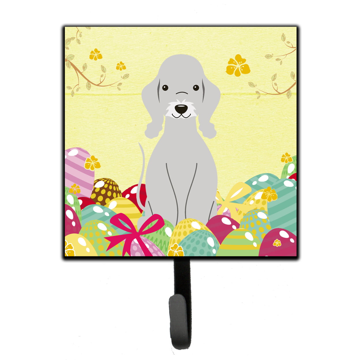 Easter Eggs Bedlington Terrier Blue Leash or Key Holder