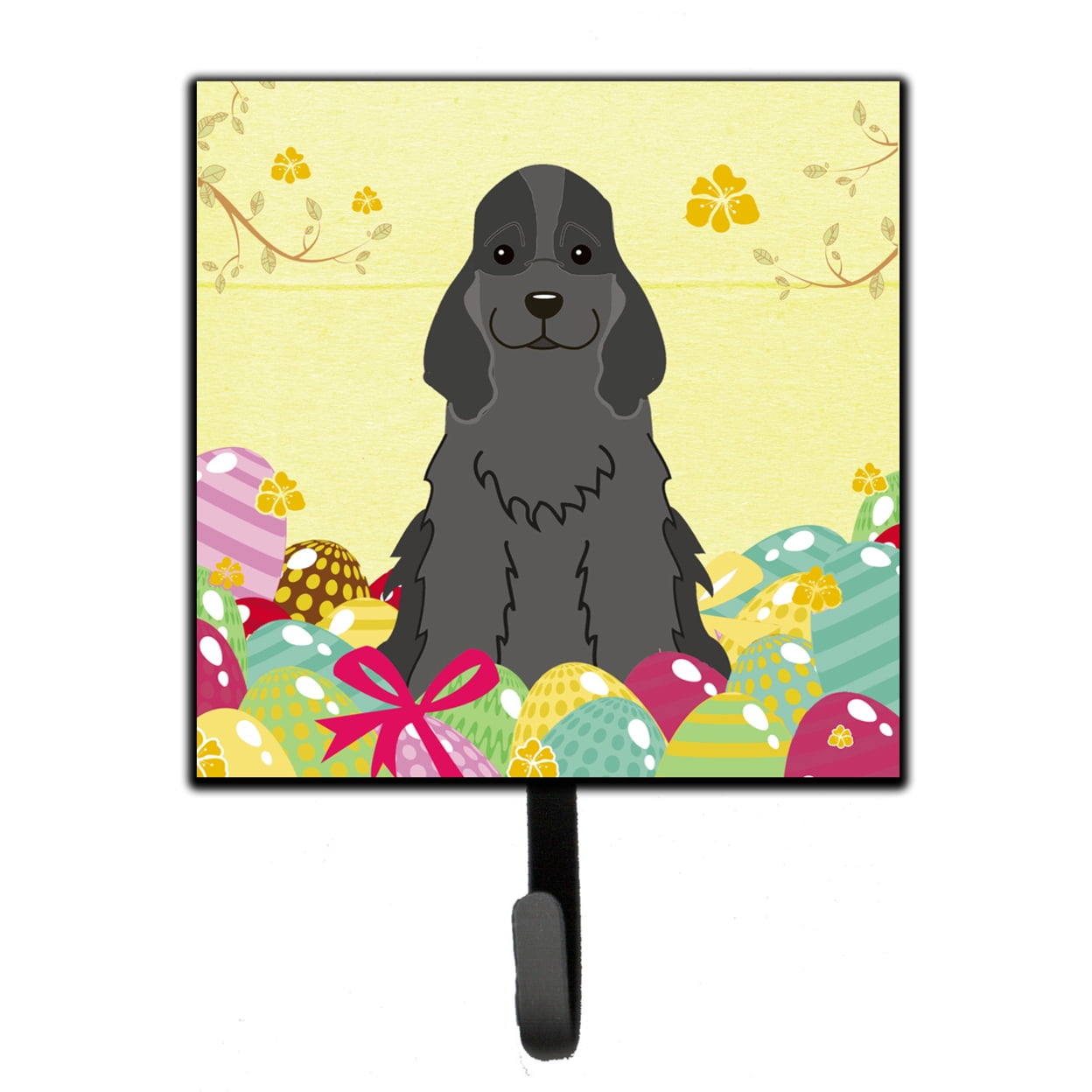 Easter Eggs Cocker Spaniel Black Leash or Key Holder