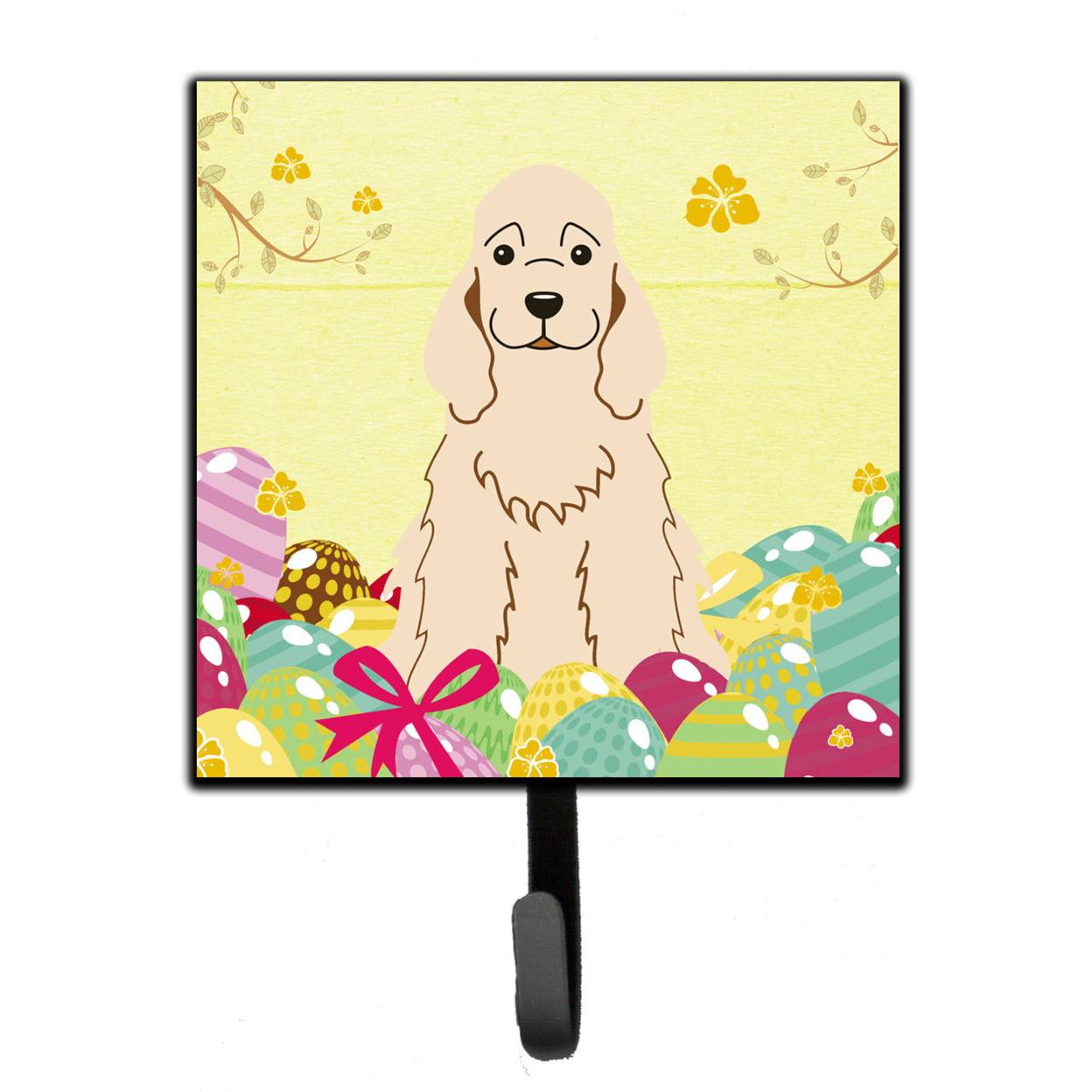 Easter Eggs Cocker Spaniel Buff Leash or Key Holder
