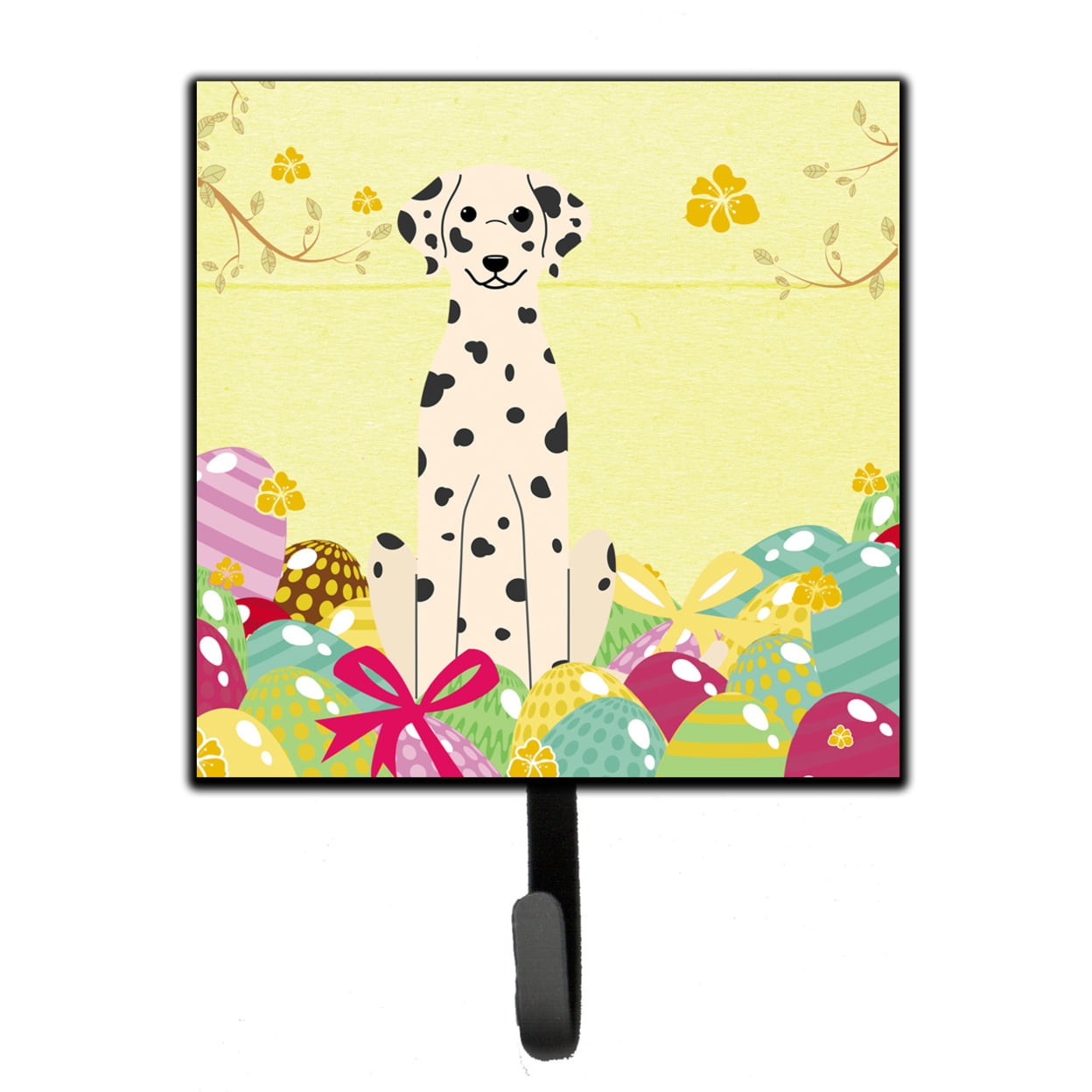 Easter Eggs Dalmatian Leash or Key Holder