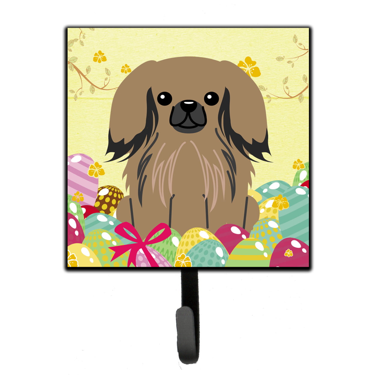 Easter Eggs Pekingnese Tan Leash or Key Holder