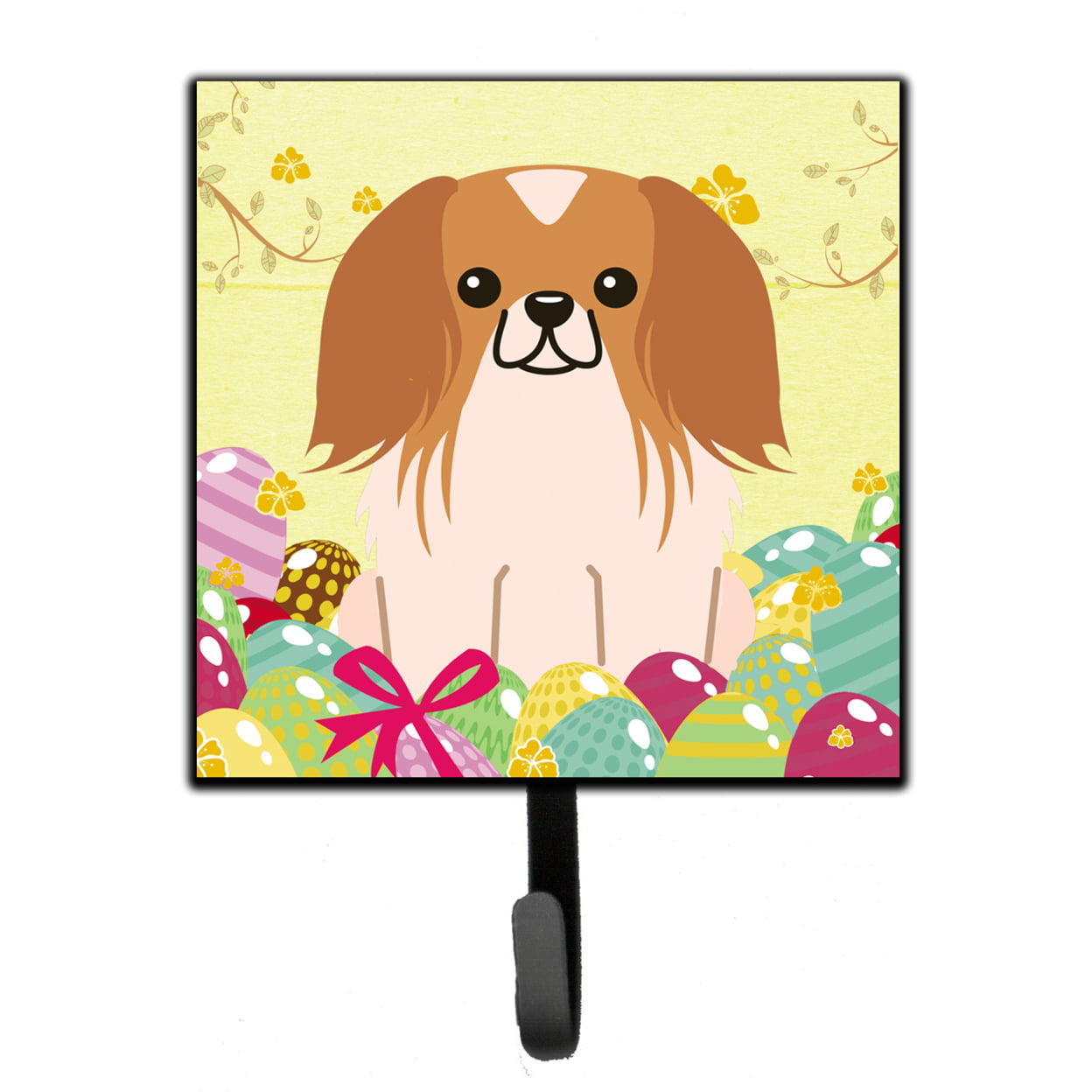 Easter Eggs Pekingnese Red White Leash or Key Holder