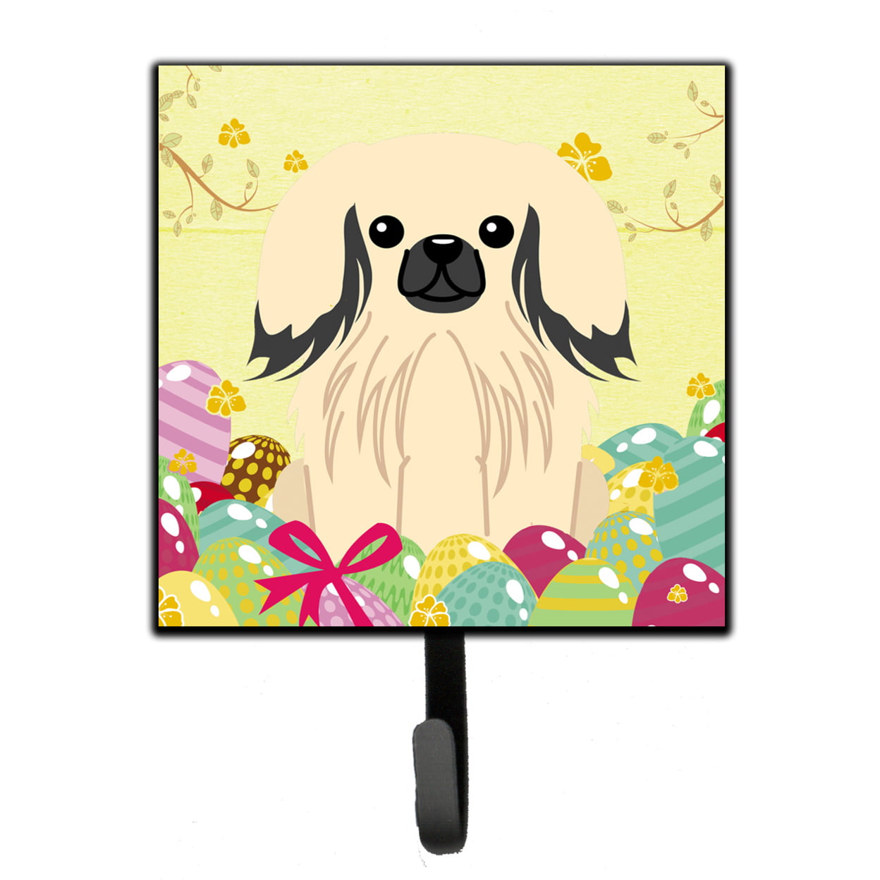 Easter Eggs Pekingnese Cream Leash or Key Holder