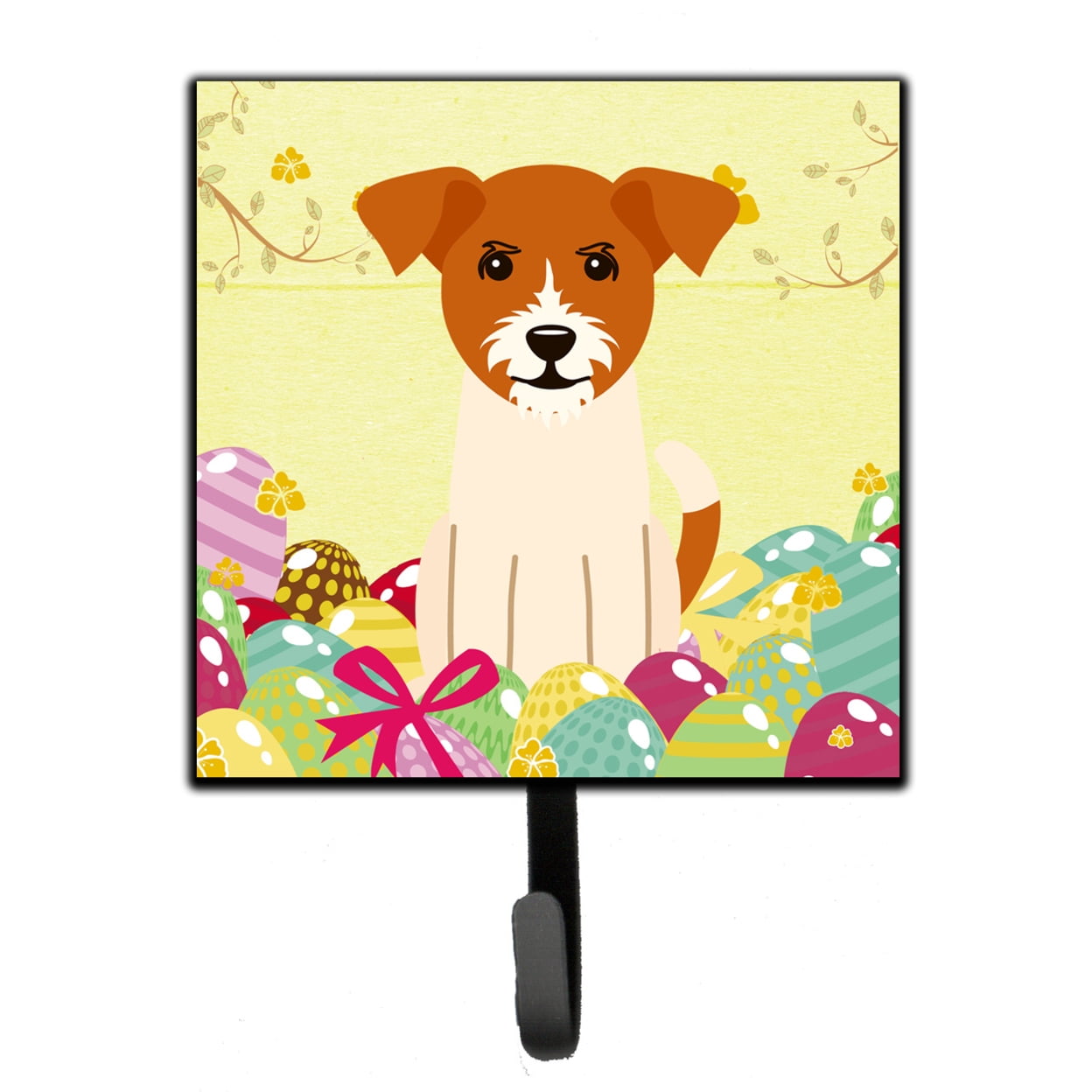 BB6108SH4 Easter Eggs Jack Russell Terrier Leash or Key Holder