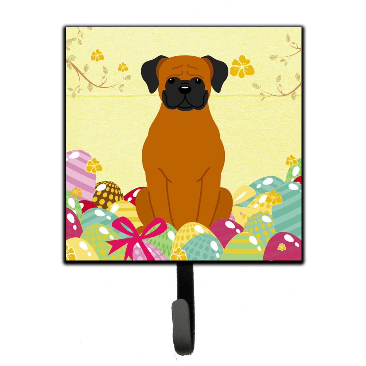 Easter Eggs Fawn Boxer Leash or Key Holder