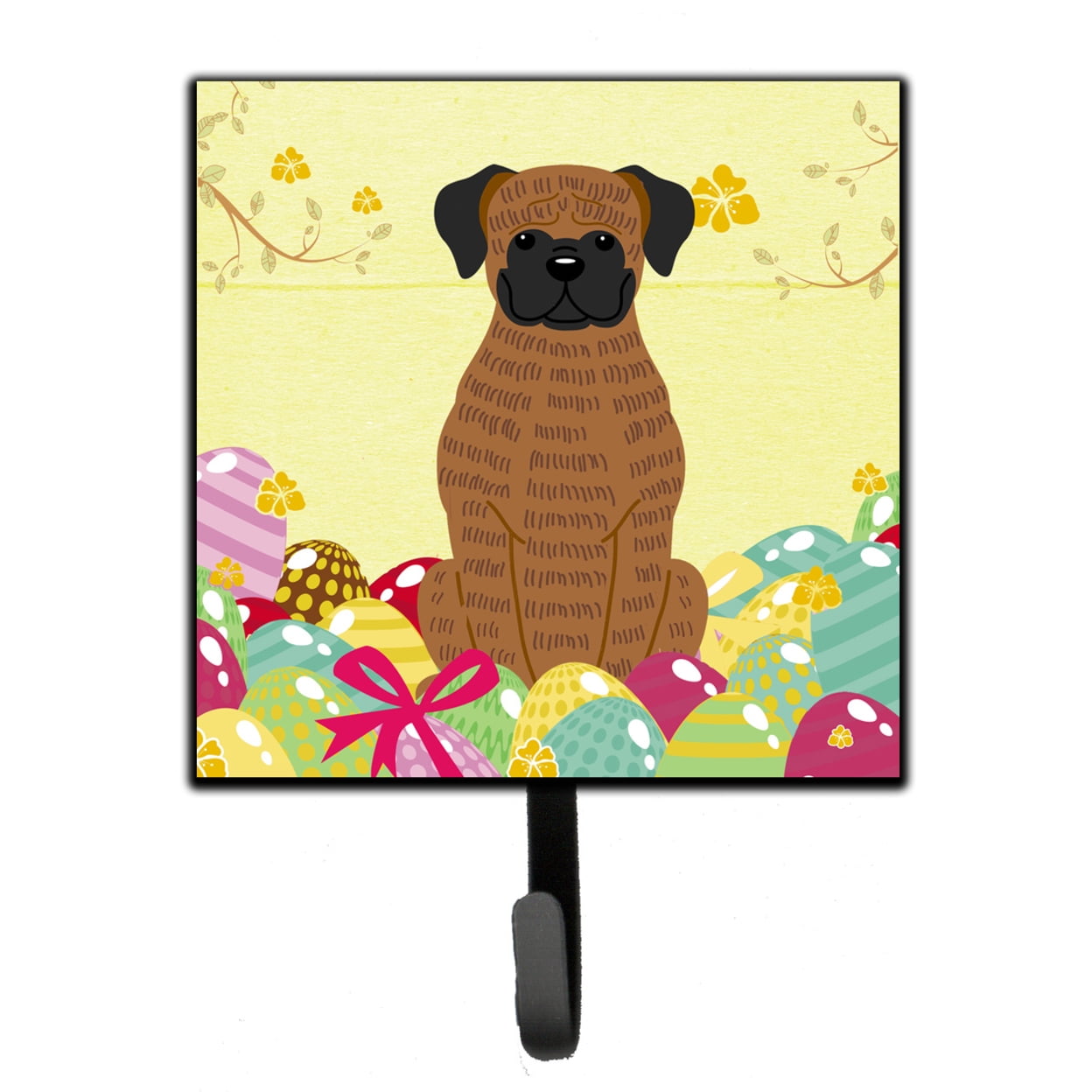 Easter Eggs Brindle Boxer Leash or Key Holder