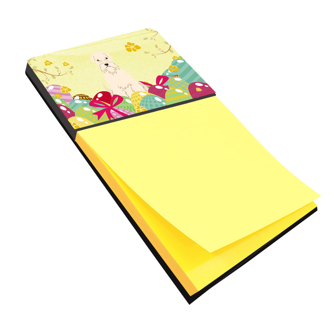 BB6061SN Easter Eggs Soft Coated Wheaten Terrier Sticky Note Holder