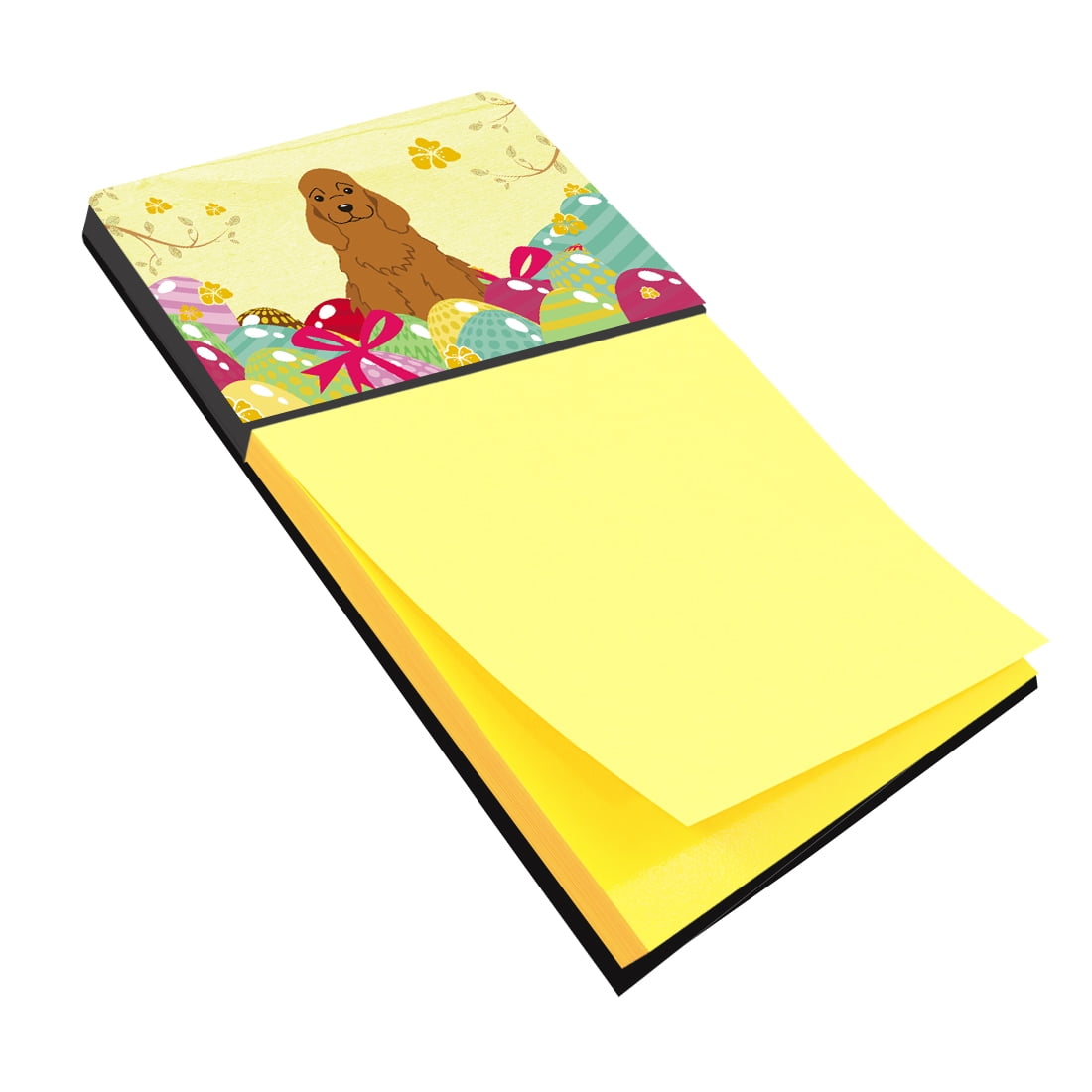 BB6095SN Easter Eggs Cocker Spaniel Red Sticky Note Holder