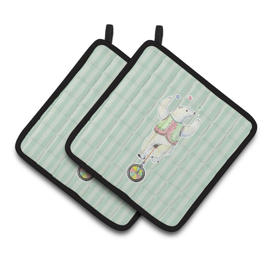 Circus Bear Pair of Pot Holders