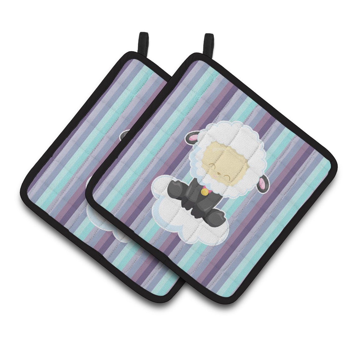 Sheep on Cloud Pair of Pot Holders