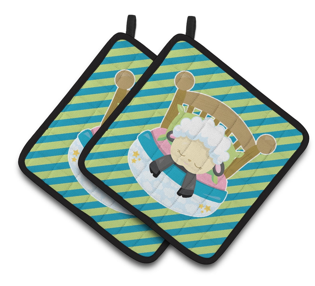 Sheep in Bed Pair of Pot Holders