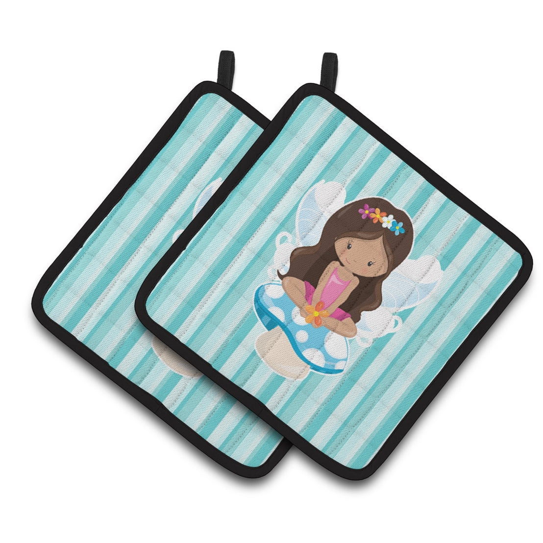 Fairy on Mushroom Pair of Pot Holders