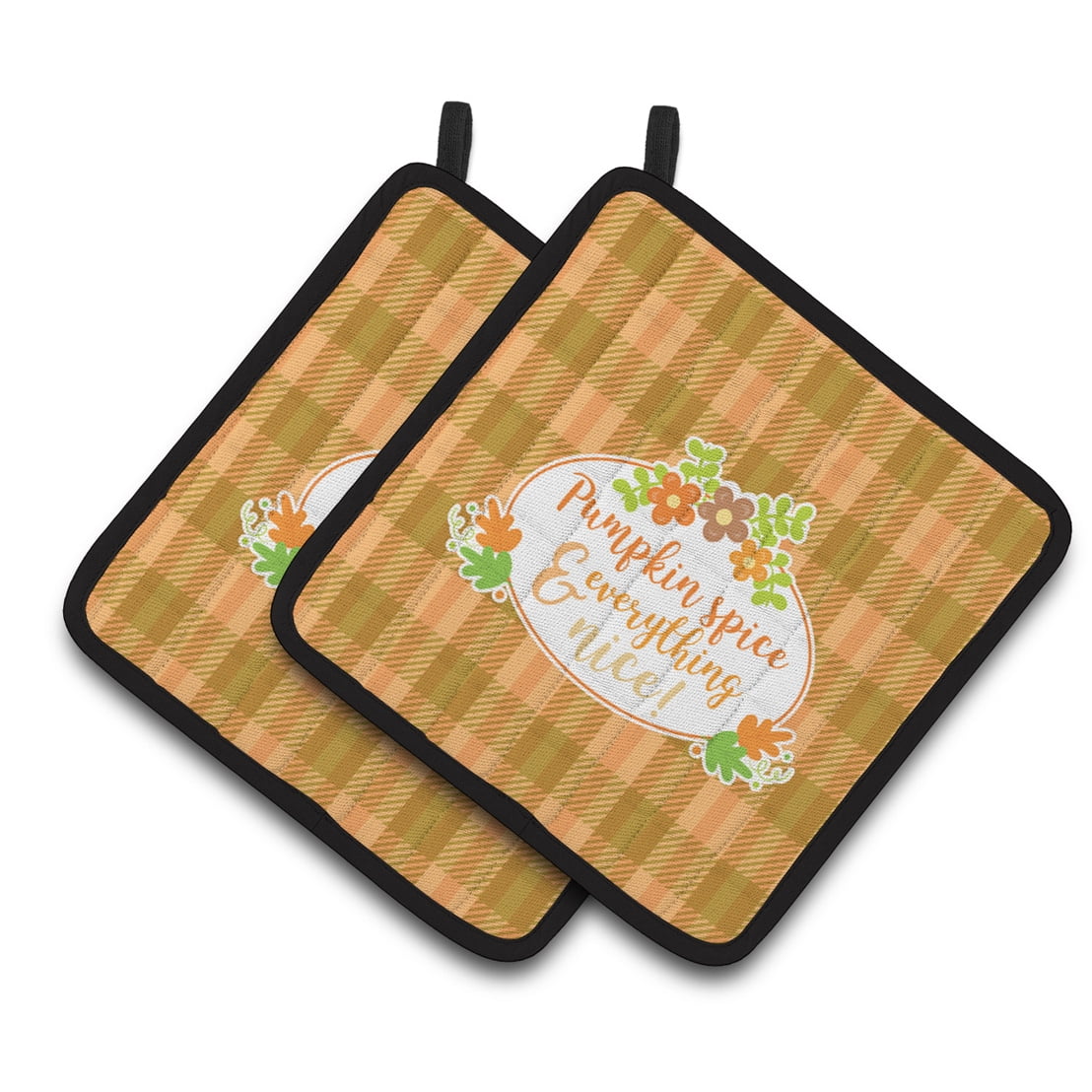Fall Pumpkin Spice & Everything Pair of Pot Holders