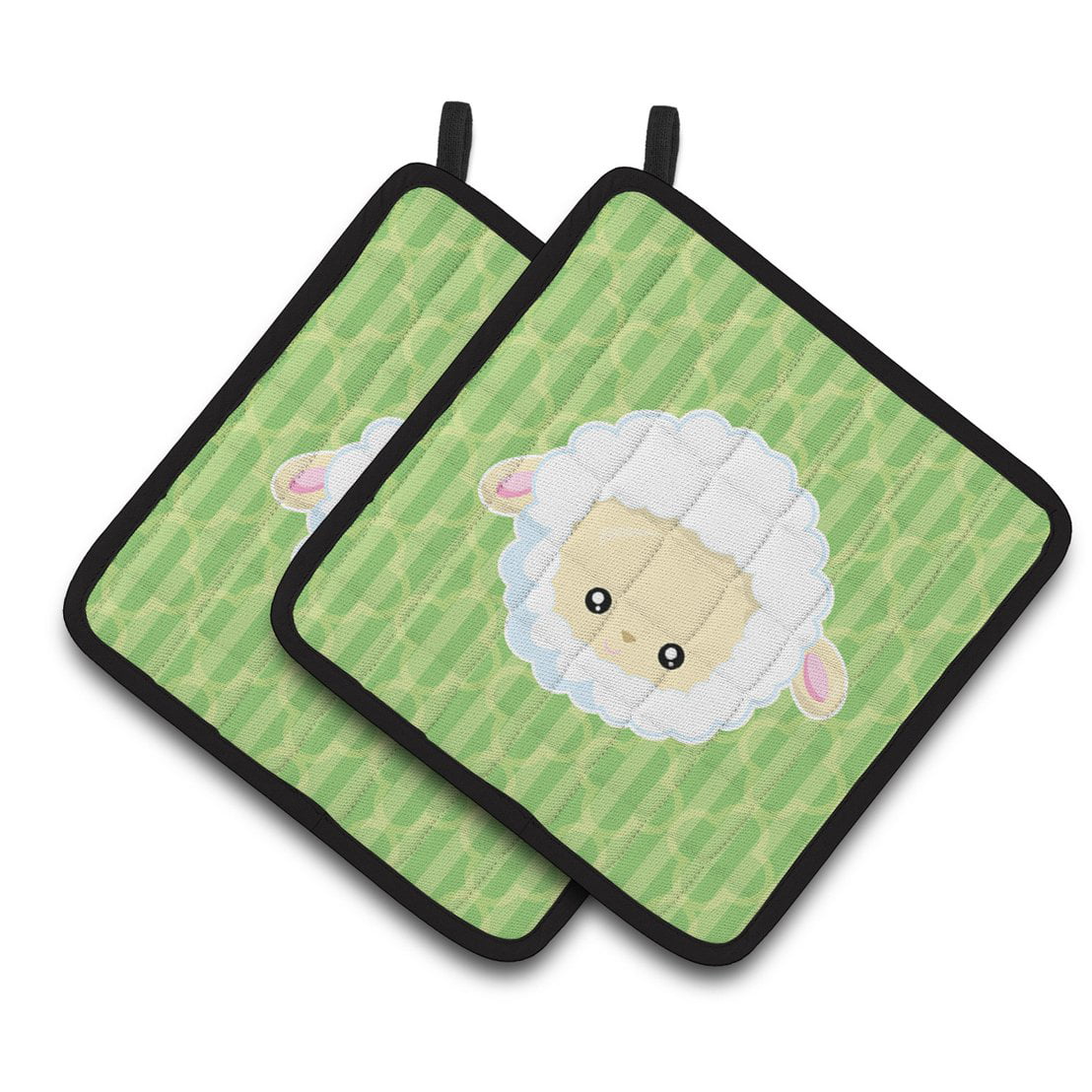 Sheep Lamb Face Pair of Pot Holders