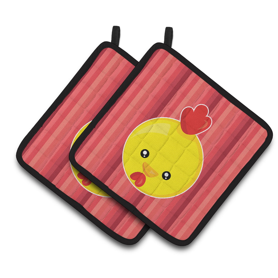 Chicken Face Pair of Pot Holders