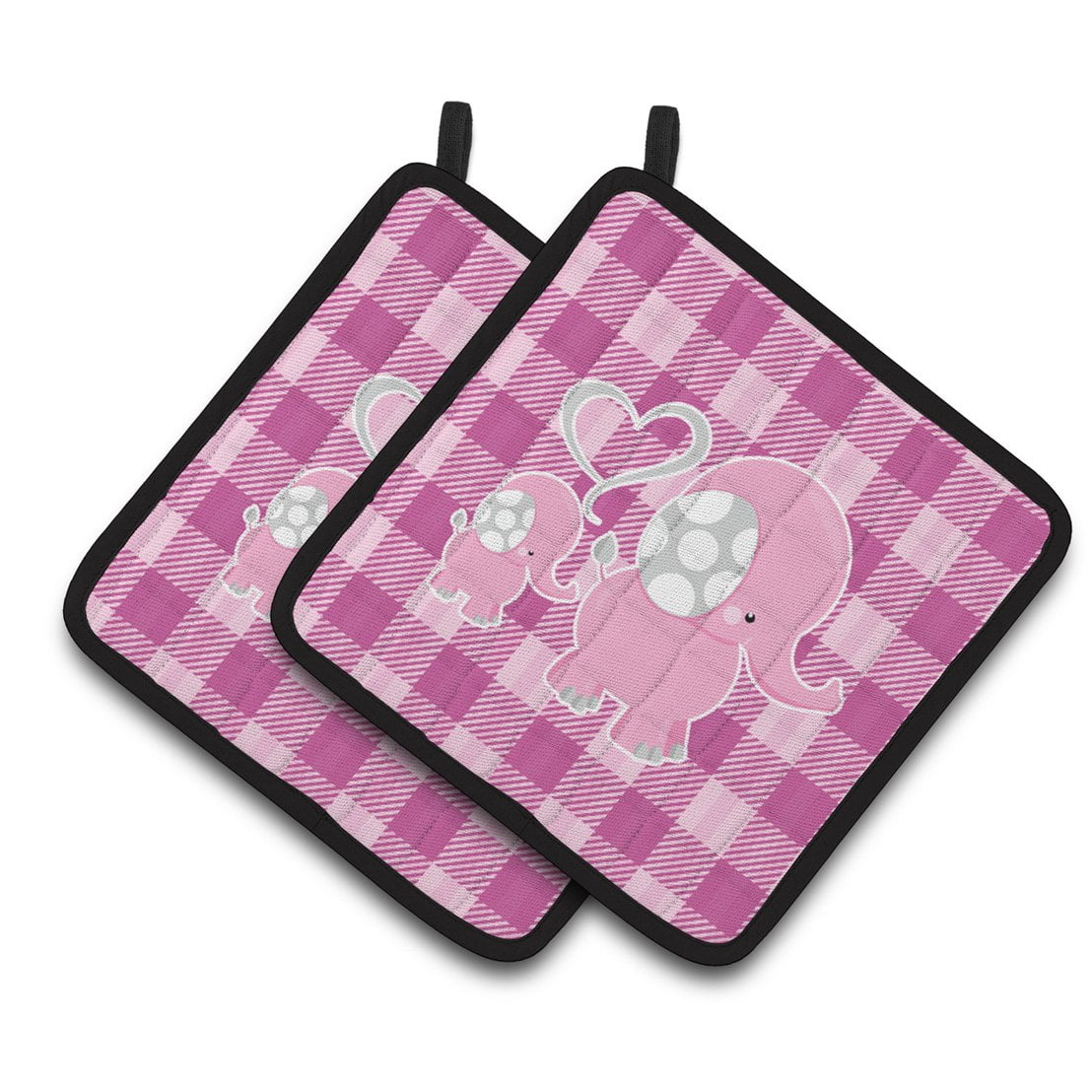 Elephant & Baby Pair of Pot Holders
