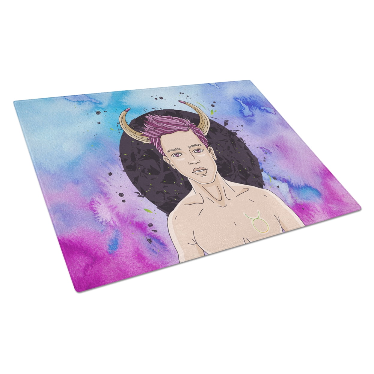 Taurus Zodiac Sign Glass Cutting Board - Large
