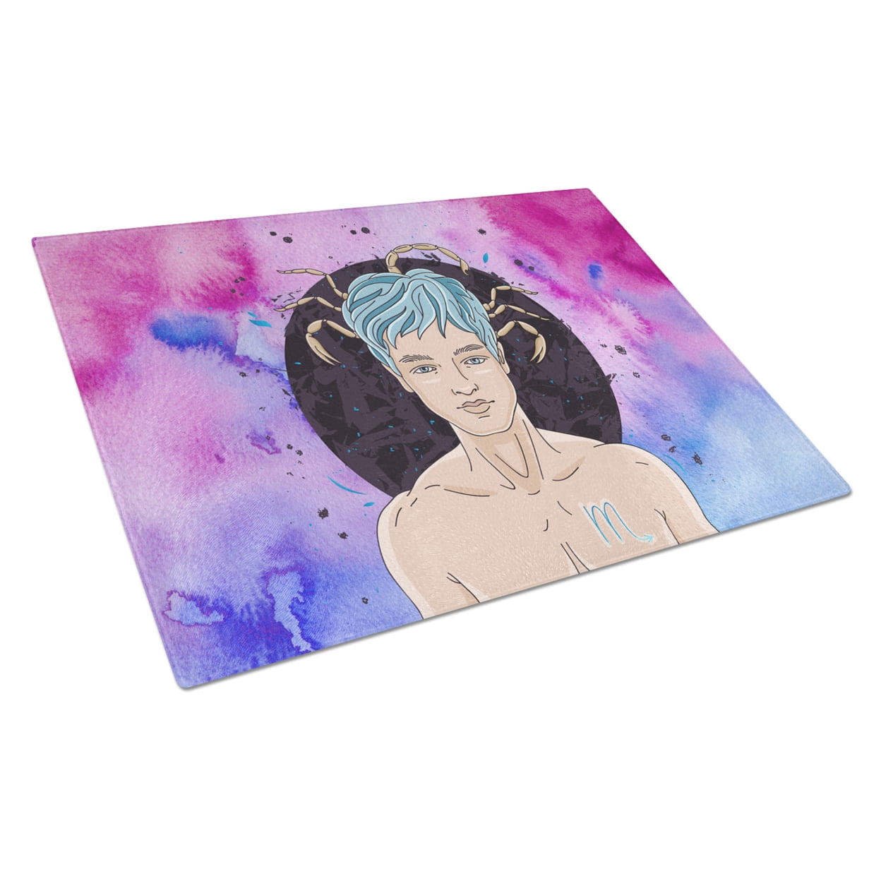 Scorpio Zodiac Sign Glass Cutting Board - Large