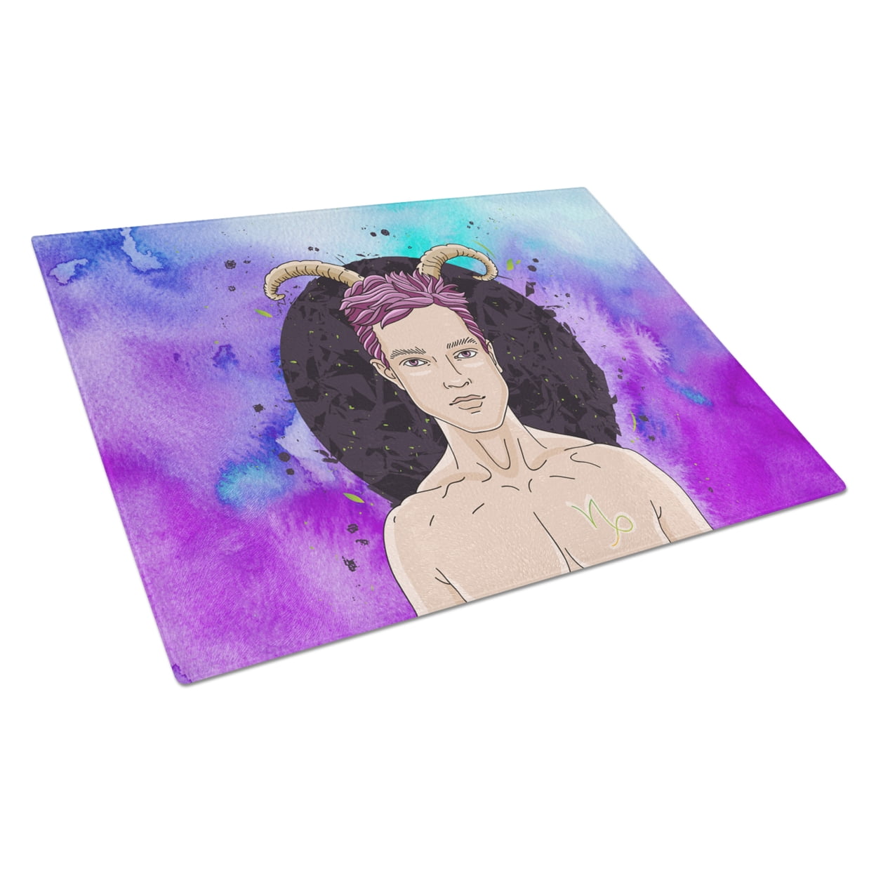 Capricorn Zodiac Sign Glass Cutting Board - Large