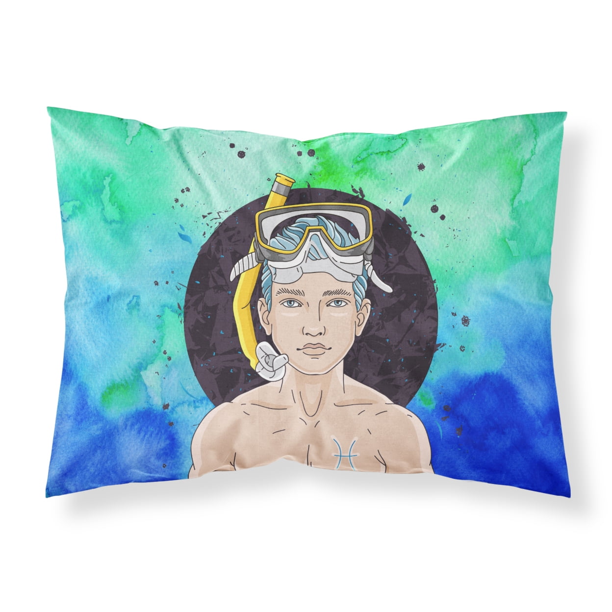 Pisces Zodiac Sign Fabric Standard Pillowcase