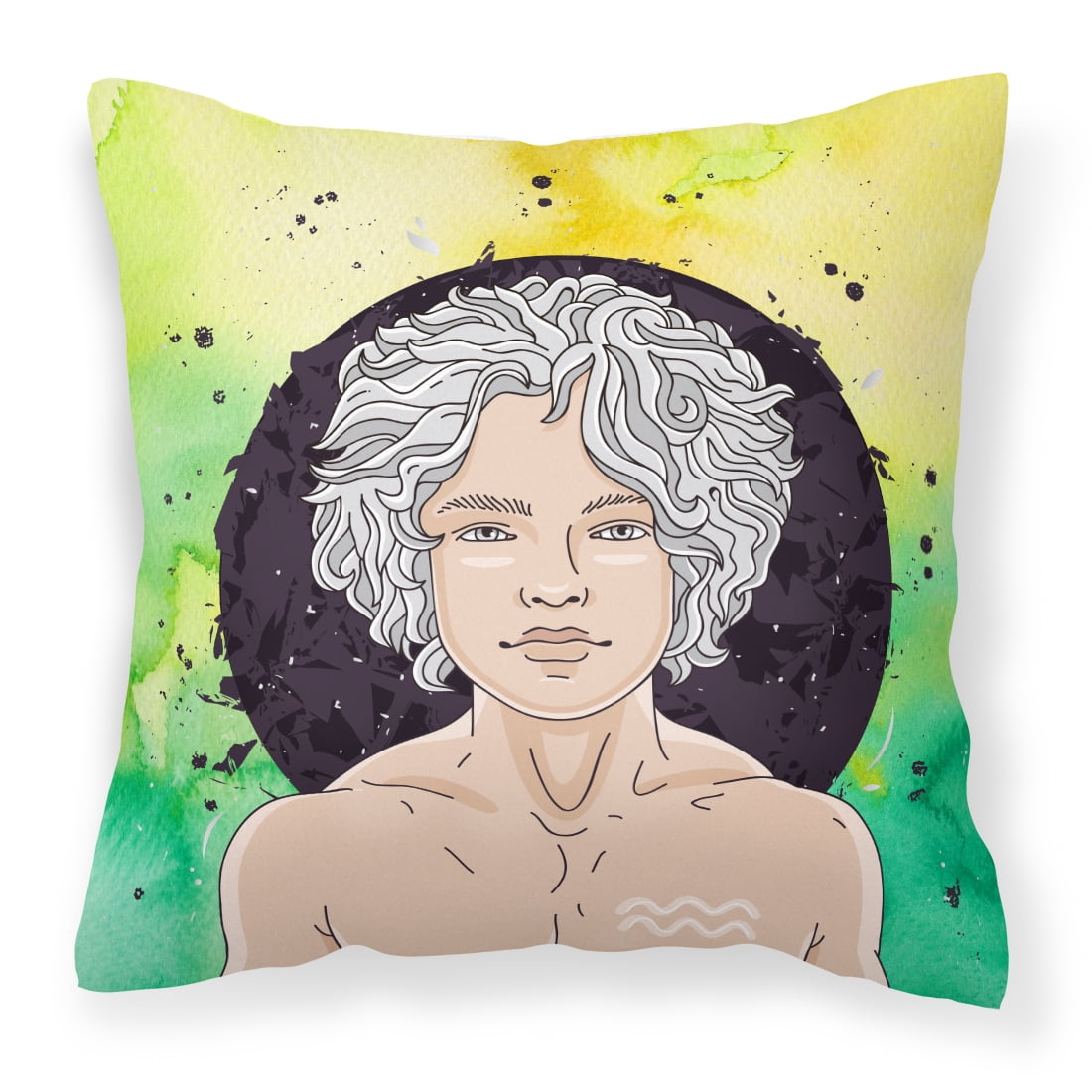 Aquarius Zodiac Sign Fabric Decorative Pillow