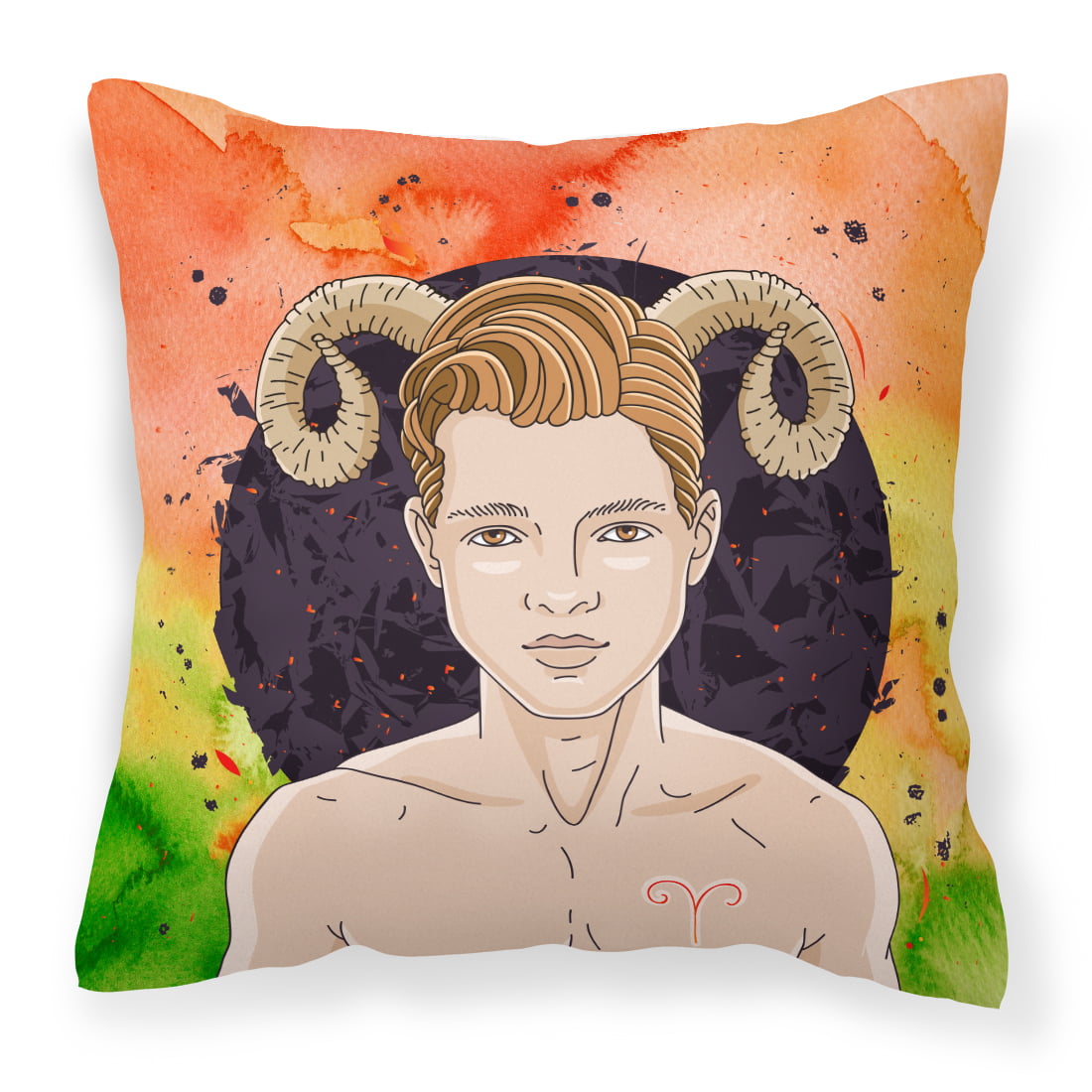 Aries Zodiac Sign Fabric Decorative Pillow