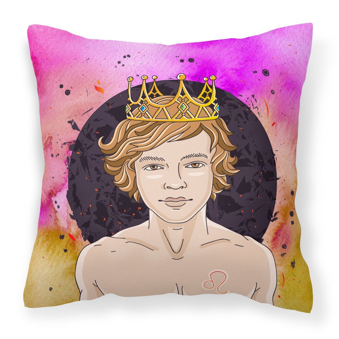 Leo Zodiac Sign Fabric Decorative Pillow