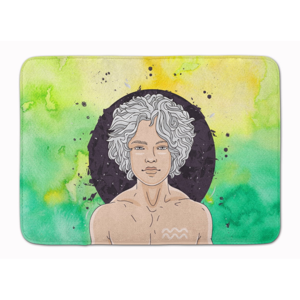 Picture of Carolines Treasures BB7315RUG Aquarius Zodiac Sign Machine Washable Memory Foam Mat