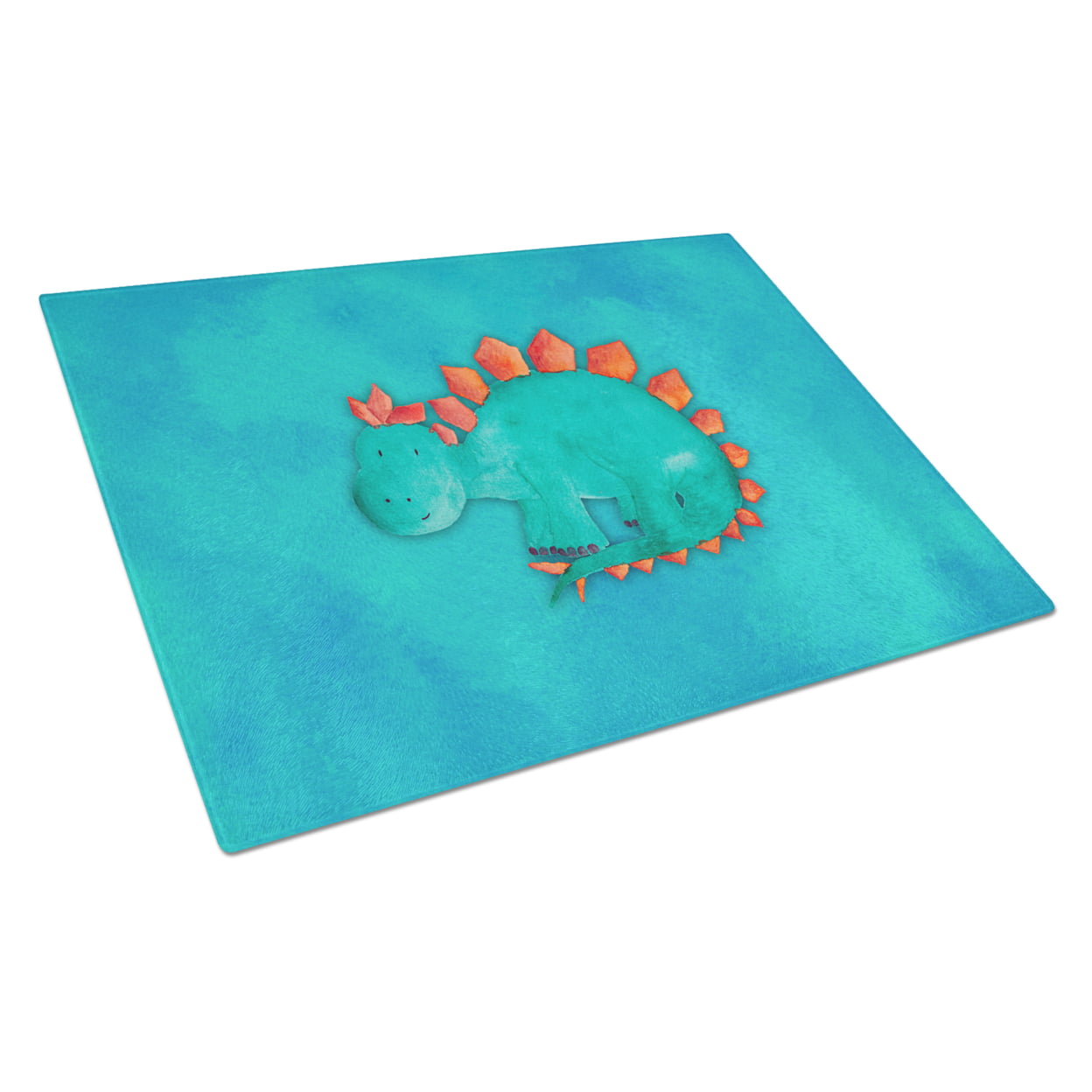 Stegosaurus Watercolor Glass Cutting Board - Large