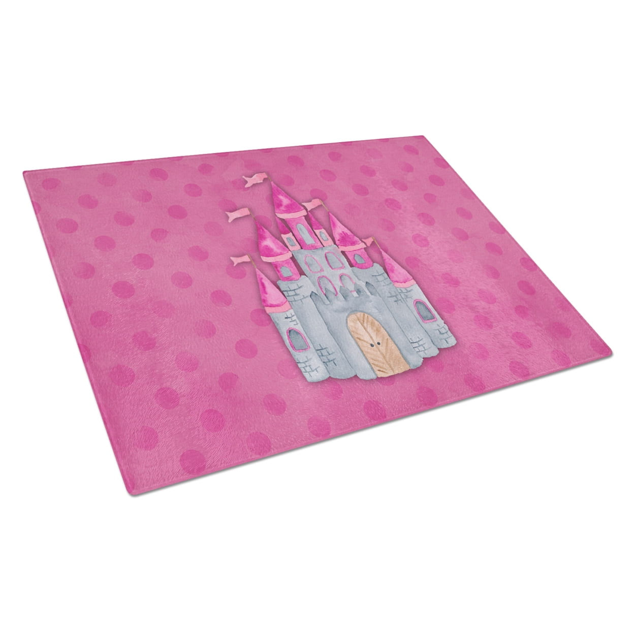 Princess Castle Watercolor Glass Cutting Board - Large