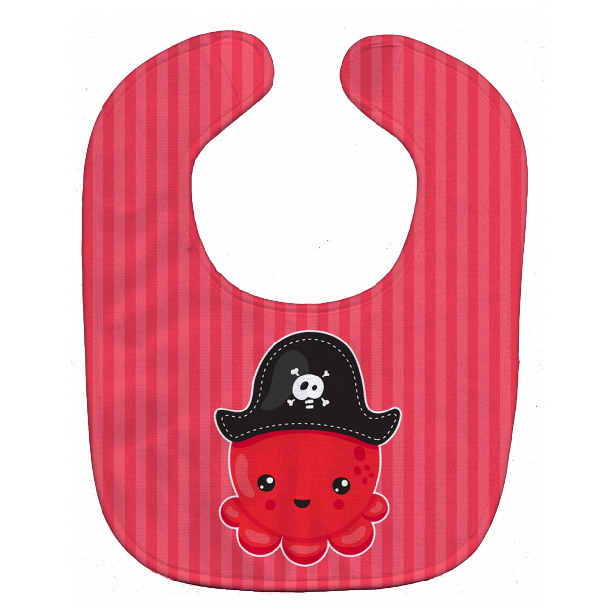 Nautical Pirate Octopus Red Baby Bib