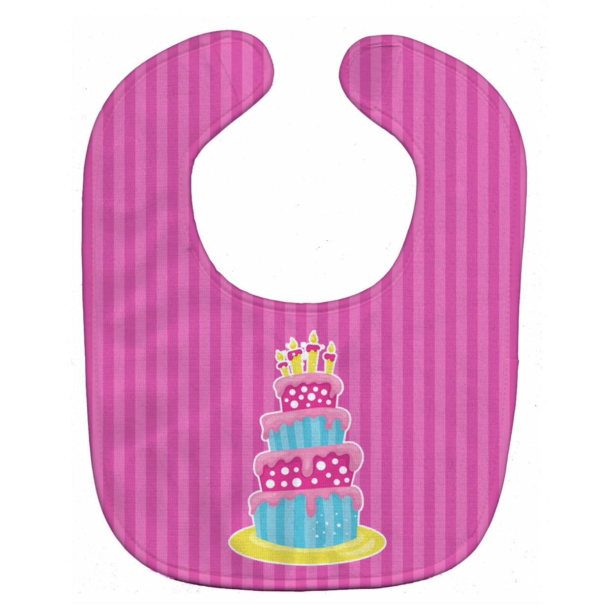 Dinosaur Pink Birthday Cake Baby Bib