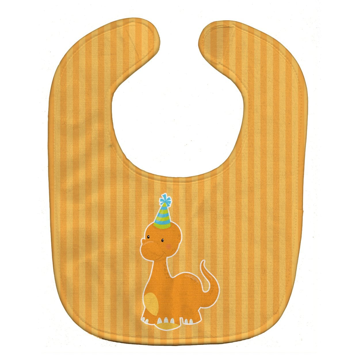 Dinosaur Orange Baby Bib