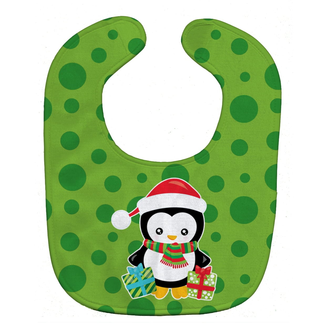 Christmas Penquin Presents Baby Bib