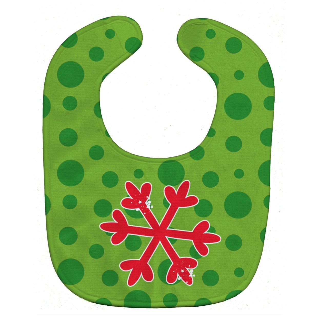 Christmas Snowflake Red Baby Bib