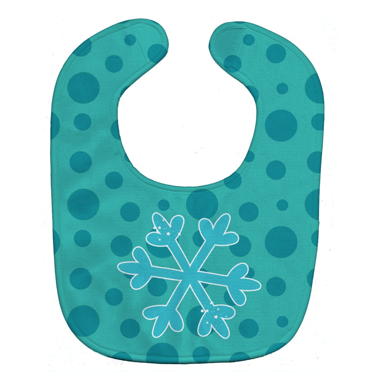 Christmas Snowflake Blue Baby Bib