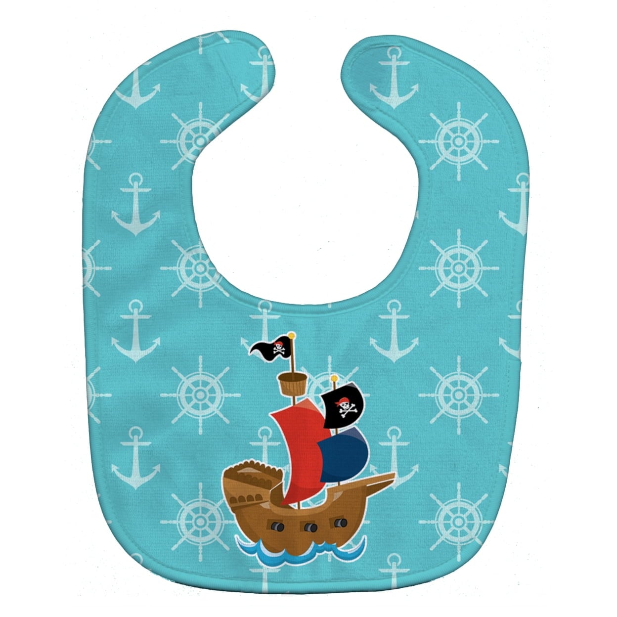 BB8968BIB Pirate Ship Blue Baby Bib