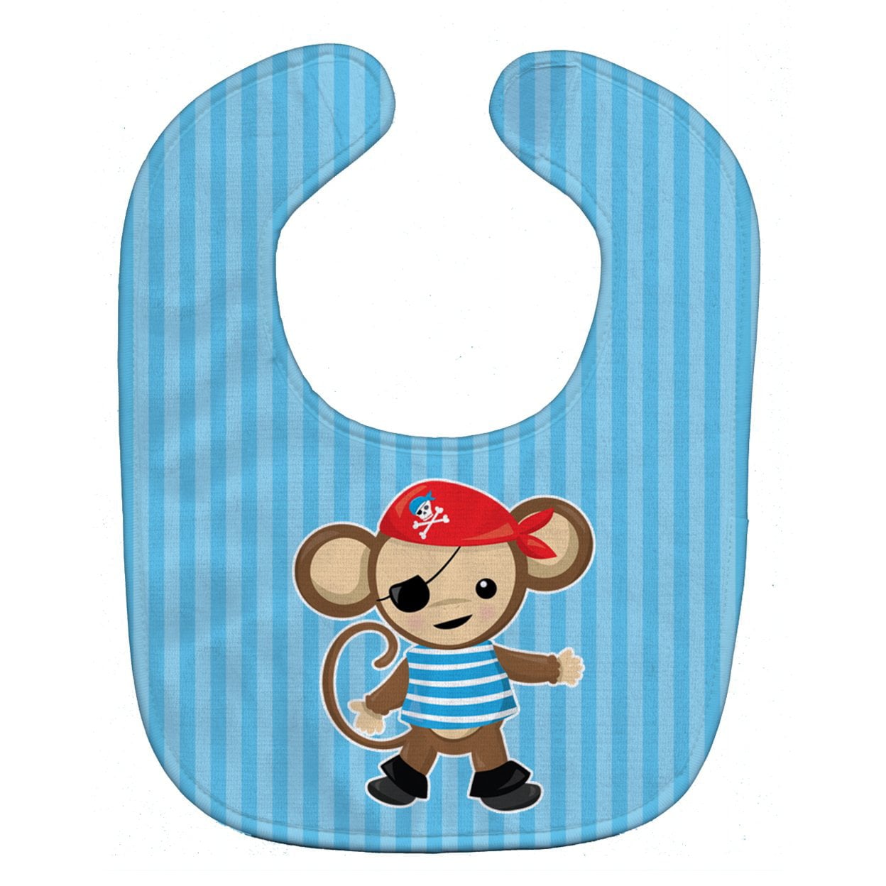 BB8972BIB Pirate Monkey Blue Baby Bib