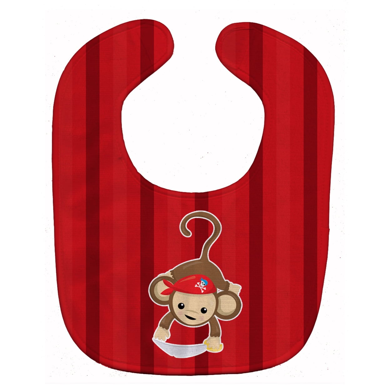BB8978BIB Pirate Monkey Red Baby Bib