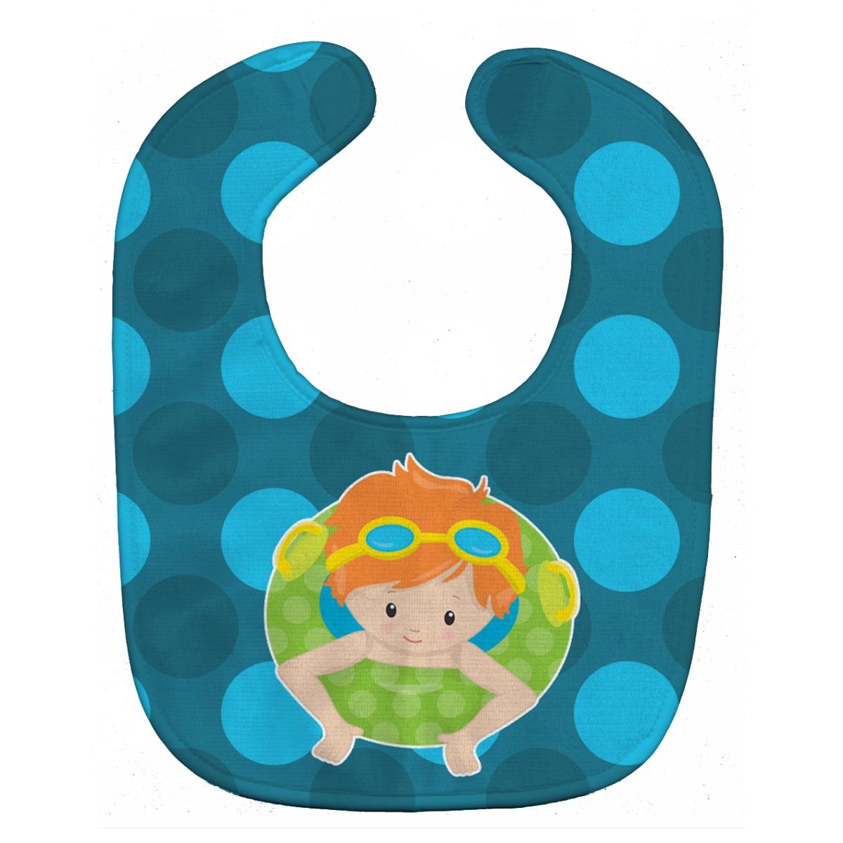 BB8998BIB Summer Pool Boy in Tube Ginger Baby Bib